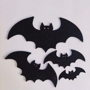 Felt Bats Craft Supplies Bats for Sewing Craft Projects Die Cut Felt Bats | 4 Sizes Black Bats