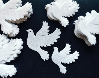 Dove Die Cut Felt Craft Supplies Christmas Ornament Pigeon Sewing Craft Projects Felt Crown Decor |3 Sizes