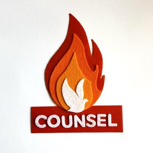 Felt Pentecost Flame Gifts of the Spirit Religious Spiritual Decor ...