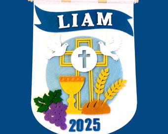 First Communion Banner | Assembled | Religious Celebration Decoration