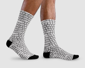 Programmer Gift, Software Developer Socks, IT Engineer Socks, Keyboard Socks, Computer Socks, Gift for Software Engineer, Tech Gift