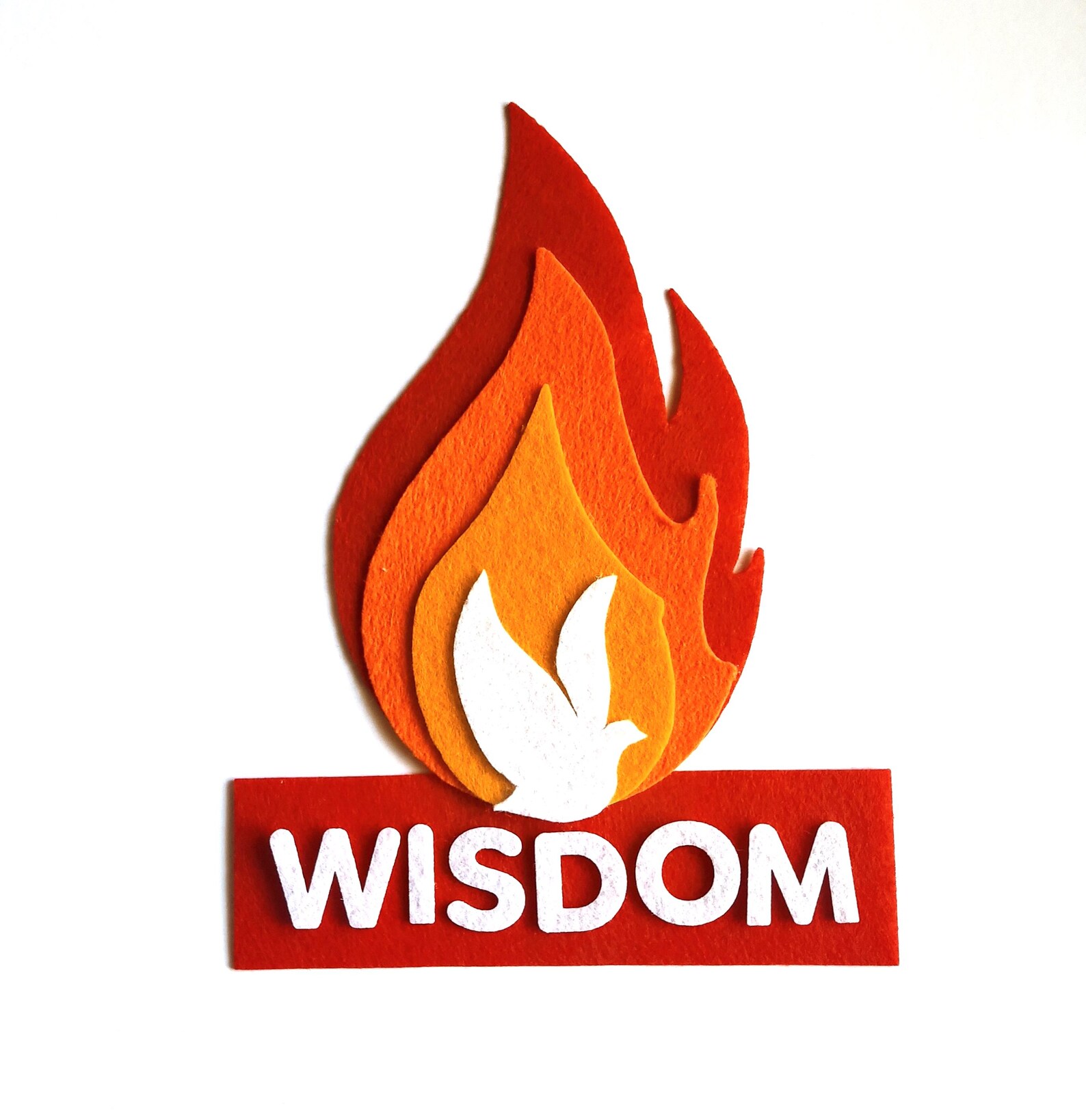 Felt Pentecost Flame: Gifts of the Spirit Religious Decor - Etsy