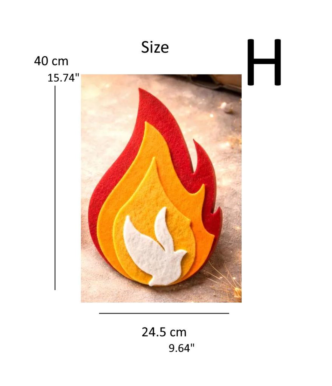 Felt Pentecost Flame Holy Spirit | Church Decor Pentecostal - Etsy