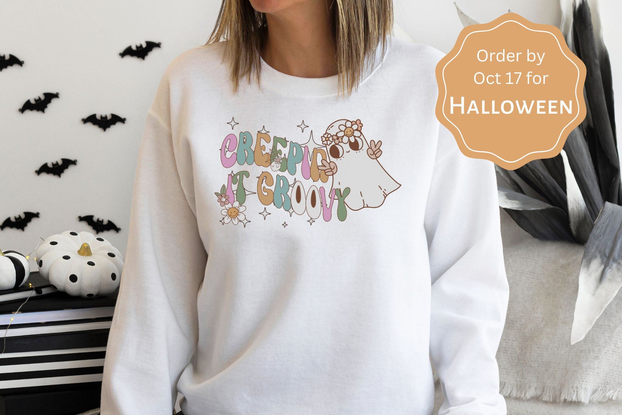 Cute Ghost Sweater - Etsy