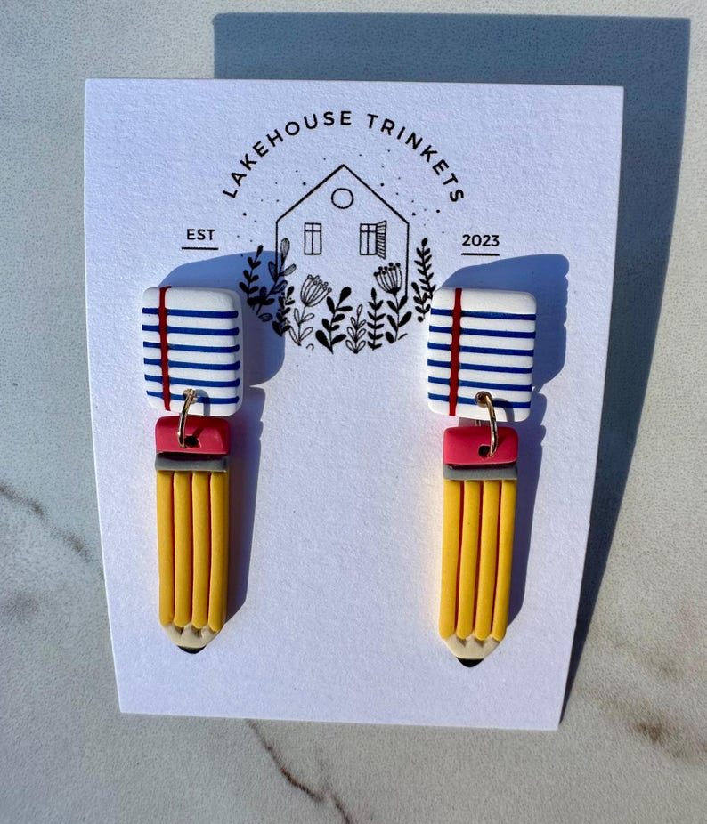Funny Teacher Student Dangle Earrings - Colorful Tassel Back-to-School Jewelry For Women, Teacher Appreciation Gift - View #2