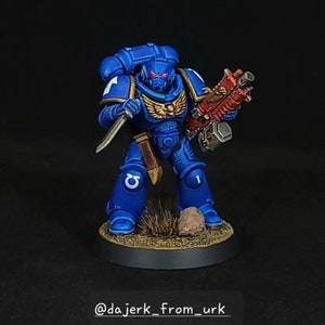 Warhammer Paint Your Own Spacemarine Pin - Individual 3D Space Marine Pin Badge That Can Be Painted in The Official Warhammer Paints.