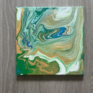 Original Acrylic Pouring Painting (Fantasy Sea)-Wall Art-Wall Decor