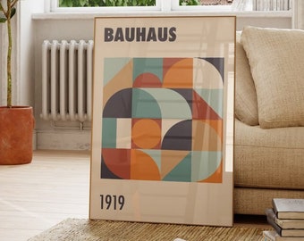 Vintage Bauhaus Poster, 1919 Bauhaus Print, HIGH QUALITY PRINT, Bauhaus Gallery Wall Art, Nordic Home Decor, Bauhaus Exhibition Poster