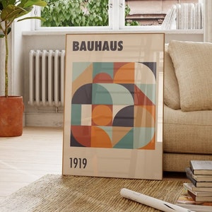Vintage Bauhaus Poster, 1919 Bauhaus Print, HIGH QUALITY PRINT, Bauhaus Gallery Wall Art, Nordic Home Decor, Bauhaus Exhibition Poster