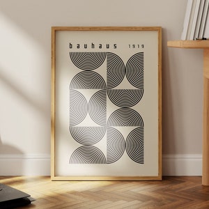 Bauhaus Exhibition Poster, HIGH QUALITY PRINT, Bauhaus Poster, Bauhaus Print, Nordic Home Decor, Minimalist Beige Bauhaus Gallery Wall