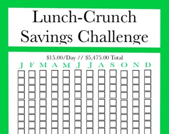 Savings Challenge Tracker - Lunch Crunch Savings Tracker