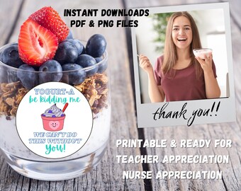 Teacher Nurse Employee Appreciation Instant Download 8.5 x 11 sign and PNG files for stickers and tags | Printable Thank you for all you do