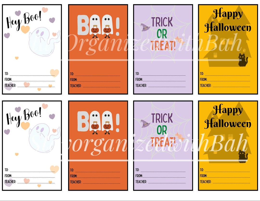 Printable Boo Grams for School/day Care Etsy