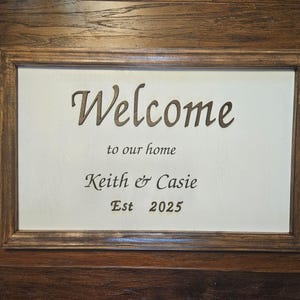 Welcome To Our Home Sign