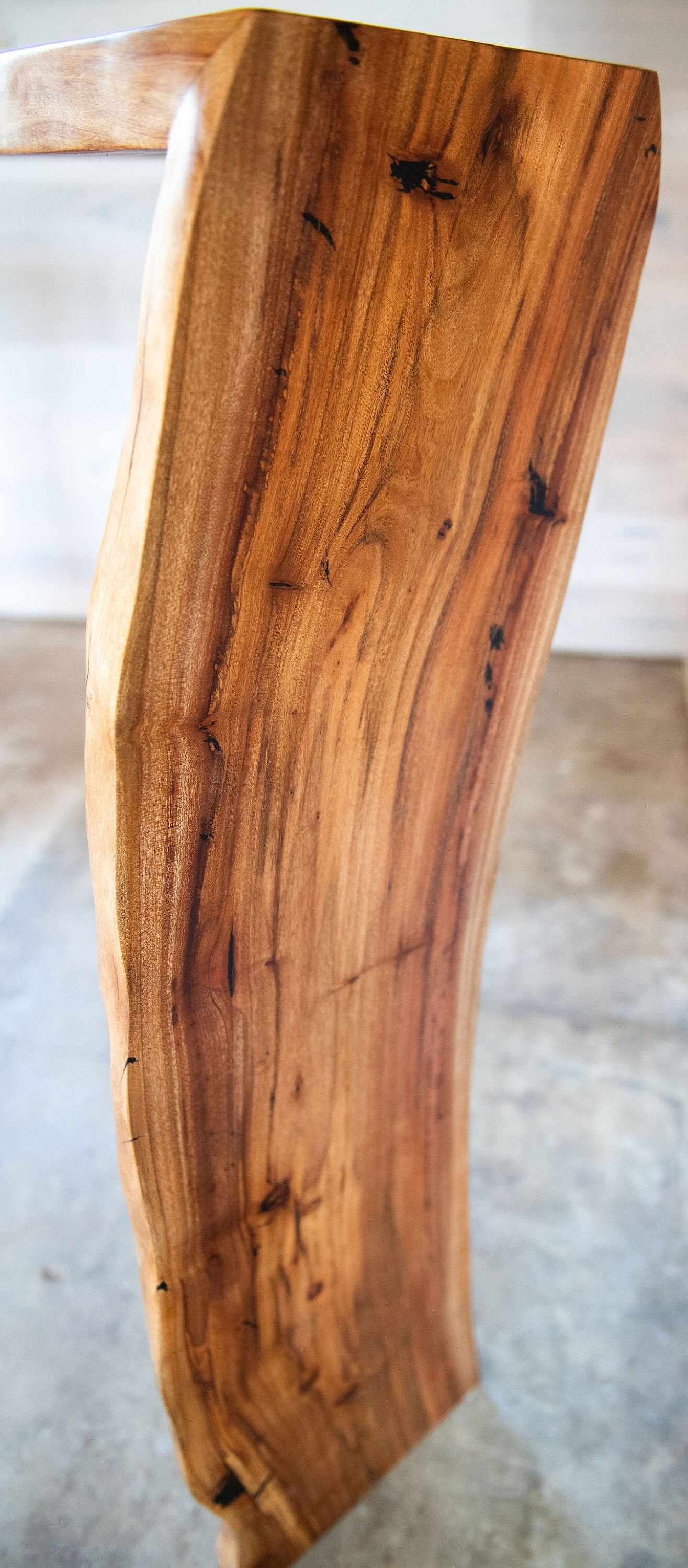 Live Edge Waterfall Bar Table — Jonestead Woodcraft