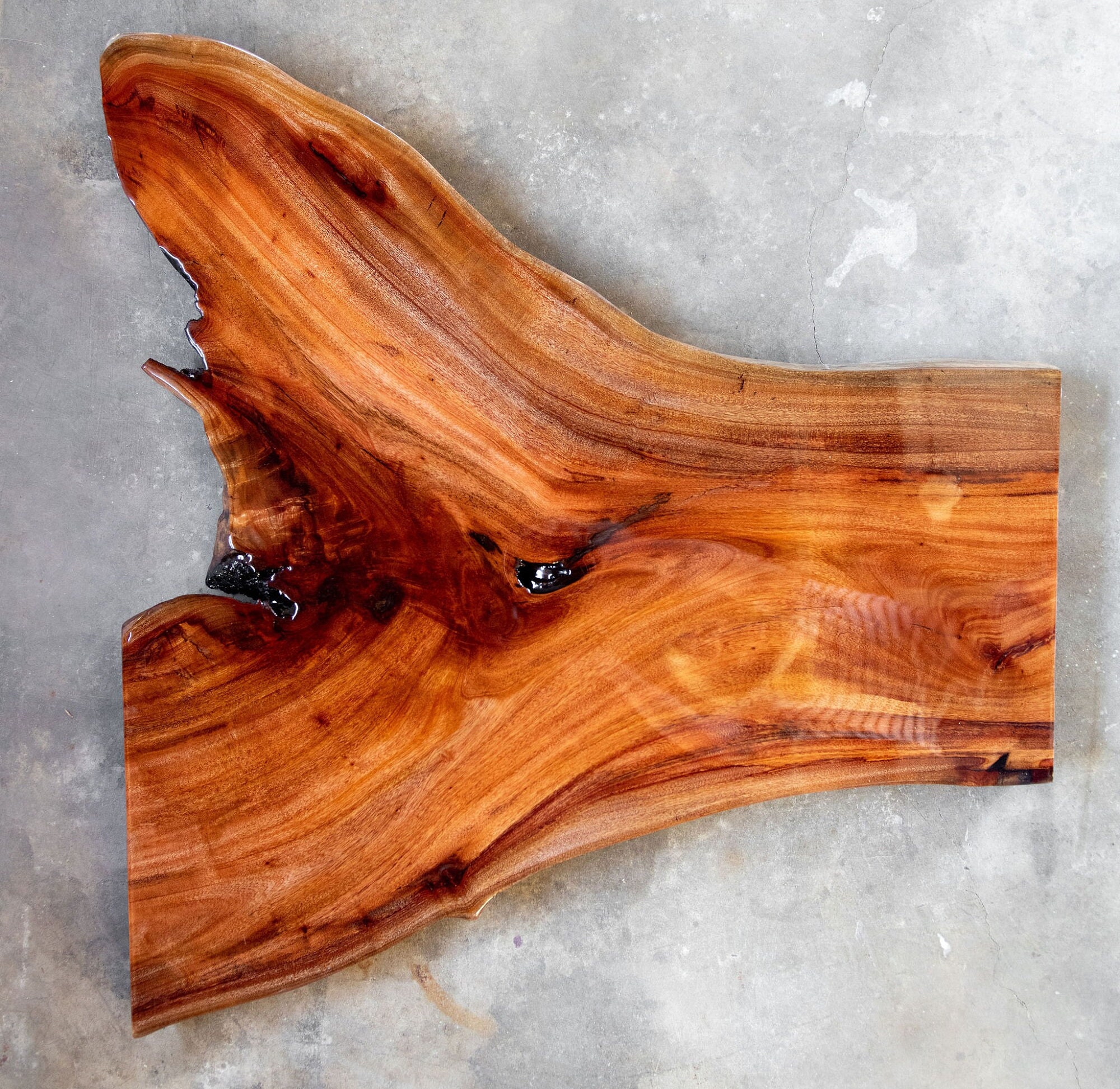 Live Edge Waterfall Bar Table — Jonestead Woodcraft