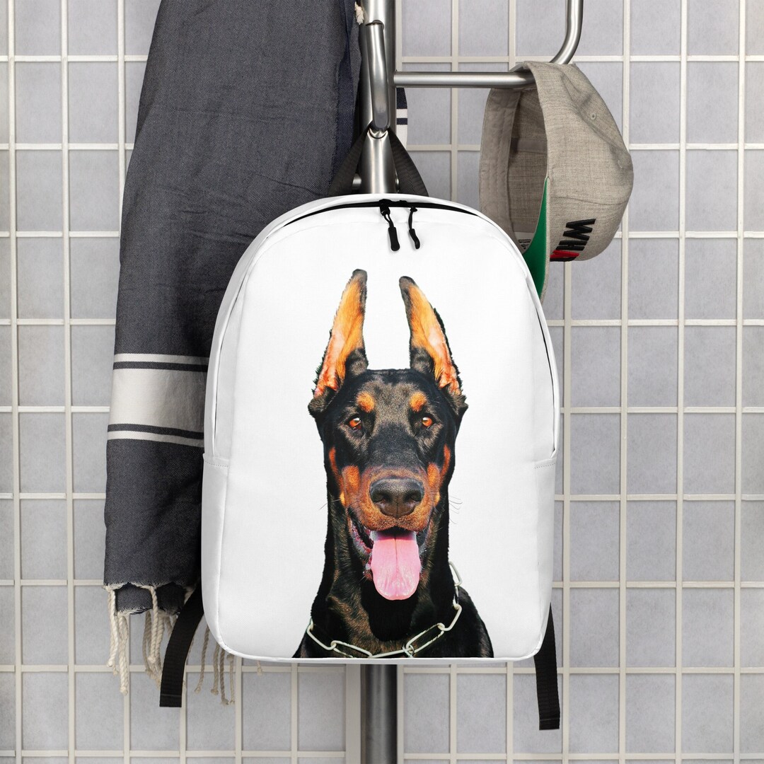 Minimalist Backpack With Doberman Printgift for Husband Etsy
