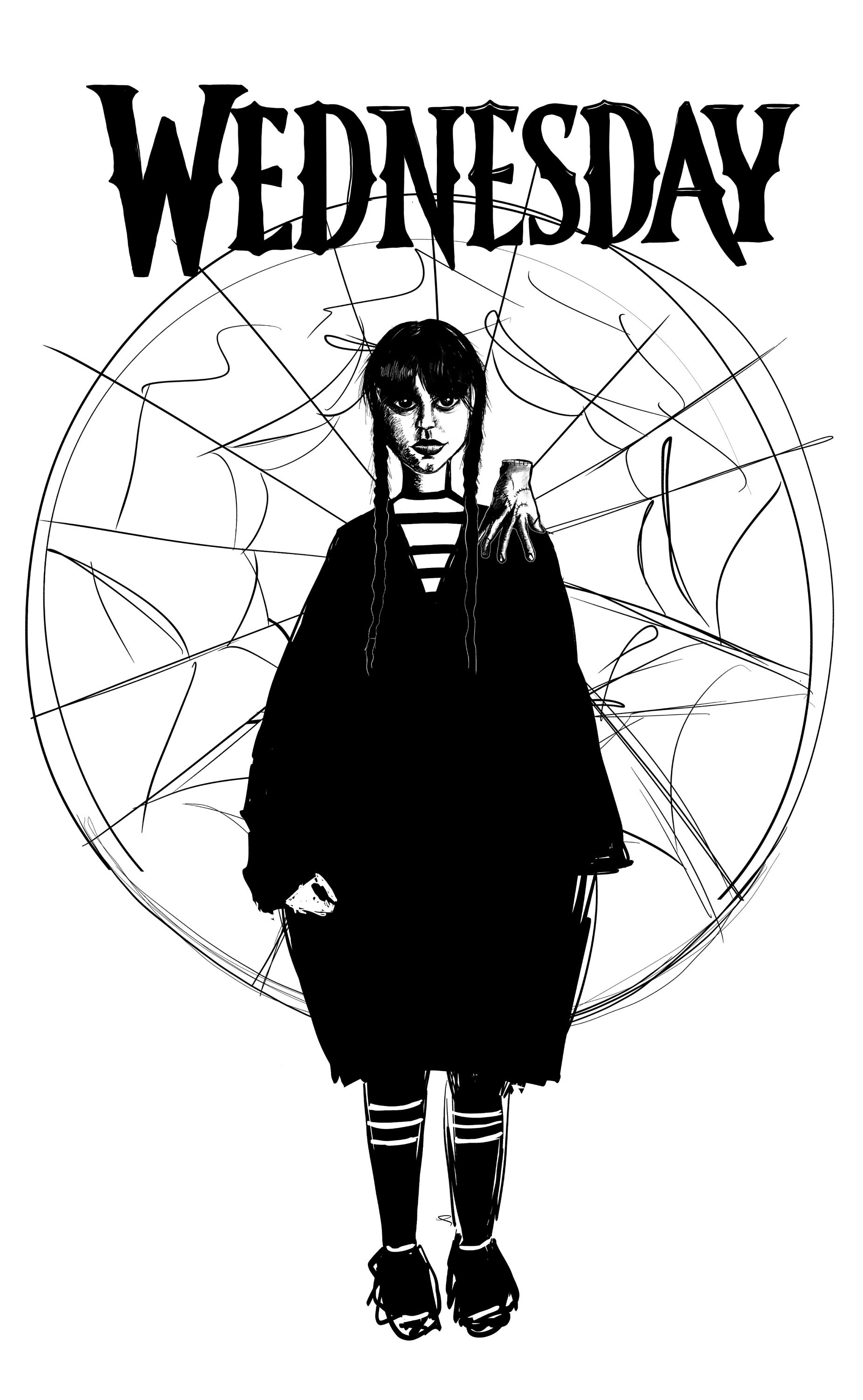 Wednesday Wall Art Addams Family Poster Print Teen Bedroom Etsy