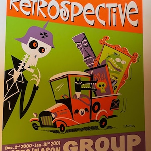 Limited Edition Shag Poster Silkscreen &quot;The Definitive Retrospective&quot; Limited #187/299 Signed Tiki Mid-Century Modern