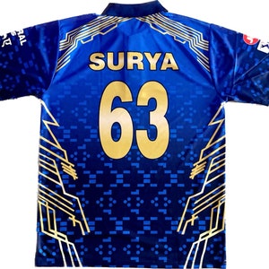 SURYA IPL Mumbai  Indian Cricket Fan Jersey