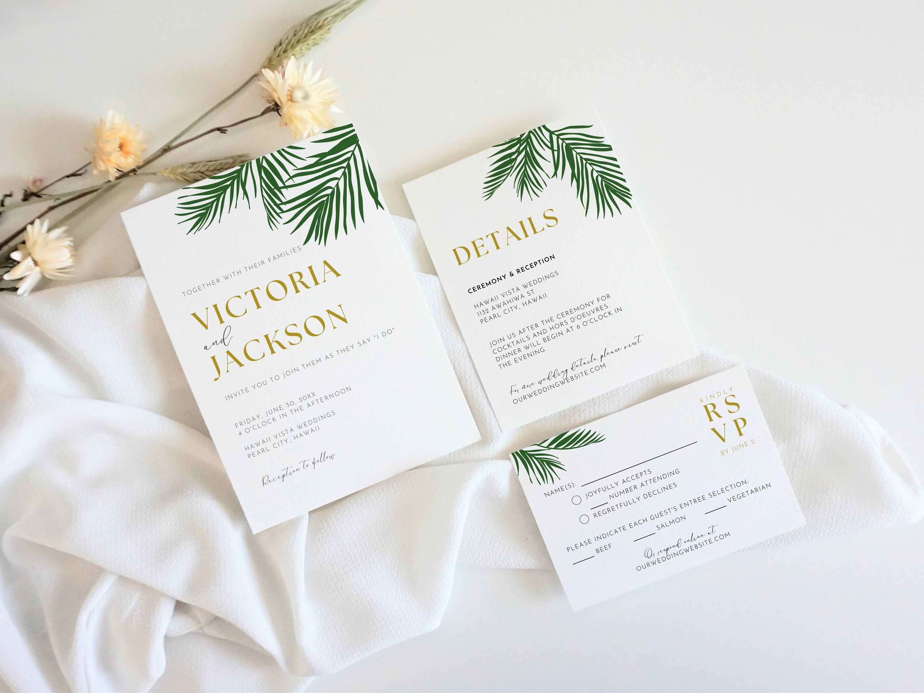 Tropical Wedding Invitation Templates Palm Leaf Wedding Invitation Tropical Wedding Invitation Templates Palm Leaf Wedding Invitation