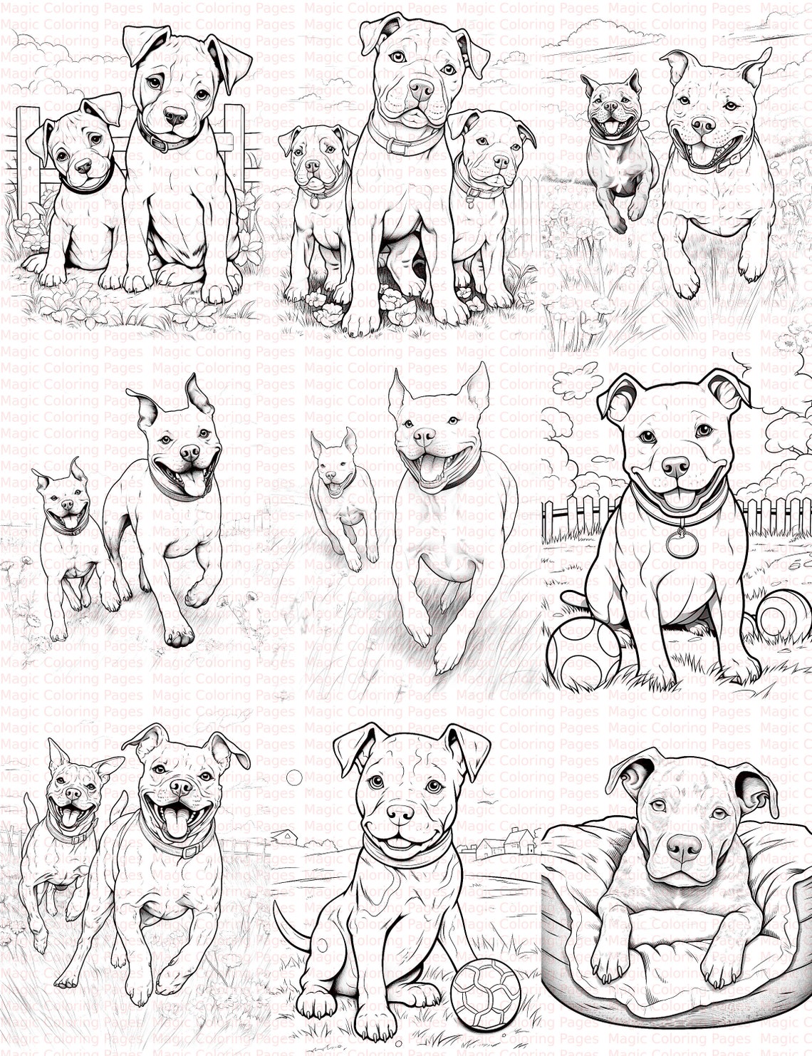 39 Paw-some Pitbull Printable Coloring Pages: Fun-filled Art for Dog ...