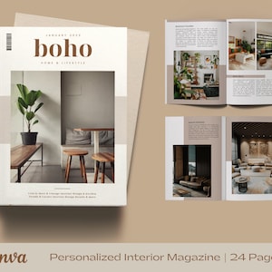 Interior Design Magazine, Interior Catalog, Beauty Salon Magazine, Dental Clinic Book, Medical Clinic EBook, Business Catalog Template Canva