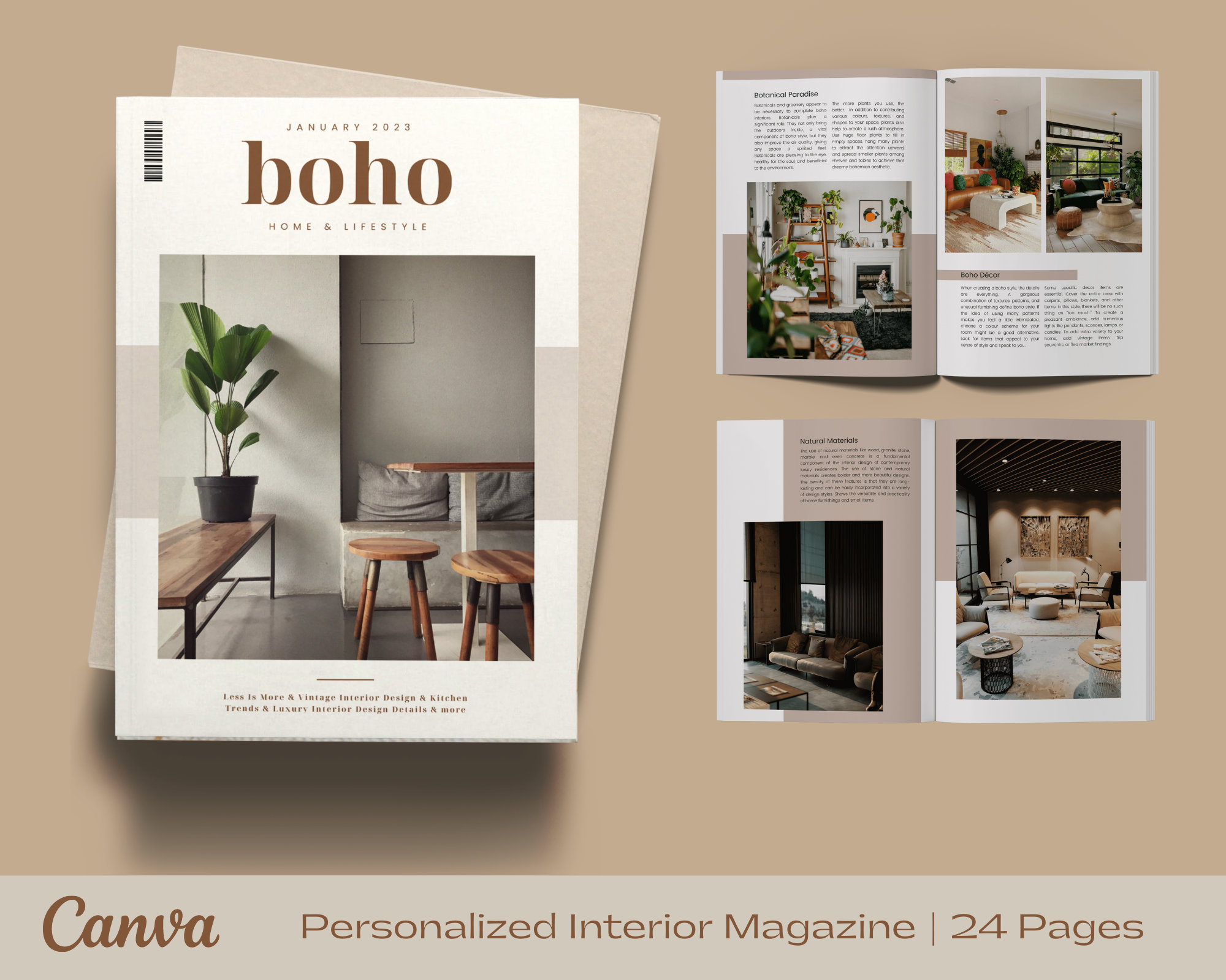 Interior Design Magazine, Interior Catalog, Beauty Salon Magazine, Dental Clinic Book, Medical Clinic EBook, Business Catalog Template Canva