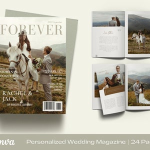 Wedding Magazine, Gift for Guests, Parents of the Bride Gift, 25th Wedding Anniversary Gift for Couple, 50th Wedding Anniversary Photo Album