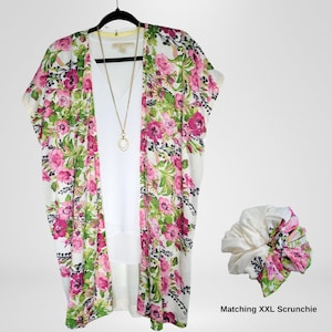 Pink Floral Kimono, Boho Kimono Jacket, Womens Kimono, Summer Kimono Boho, Boho Kimono Women&#39;s, Beach Kimono Summer,  Kimono Women