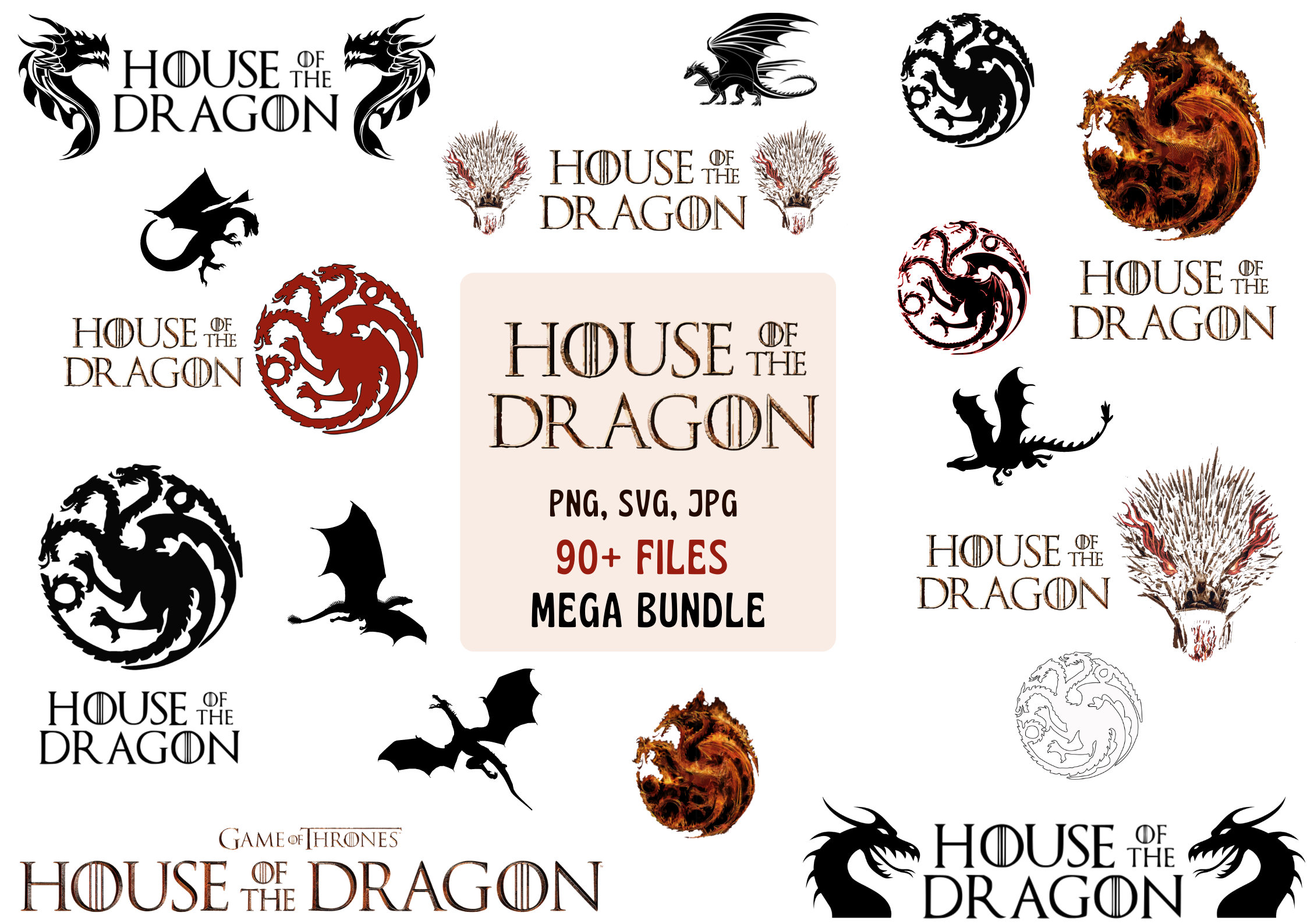 Game of Thrones House of the Dragon Logo PNG vector in SVG, PDF