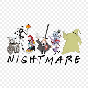 Friends Nightmare Before Christmas png stampabile / Jack Skellington Png / Halloween Png / Nightmare before christmas clipart, clip art
