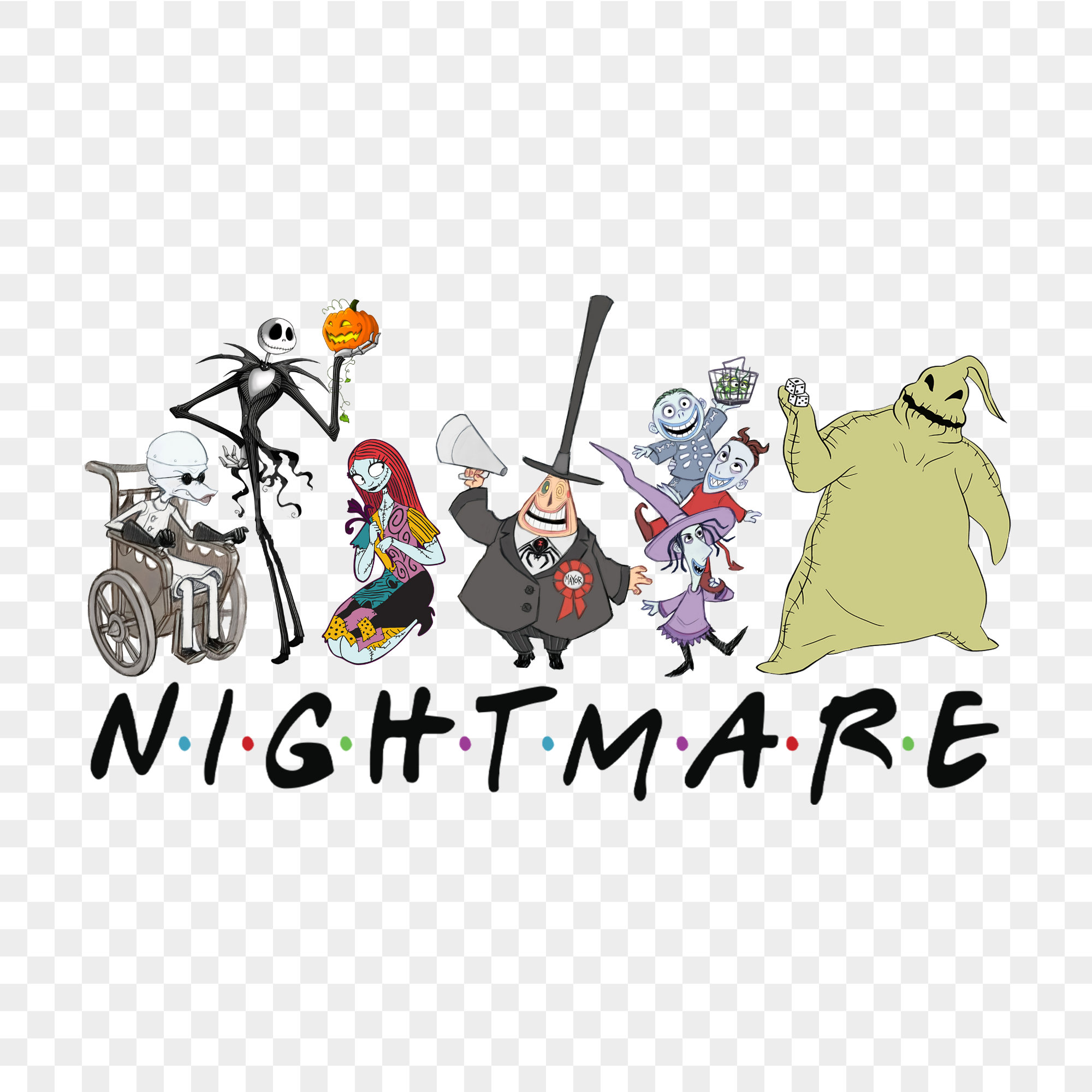 Friends Nightmare Before Christmas Png Printable | Jack Skellington Png