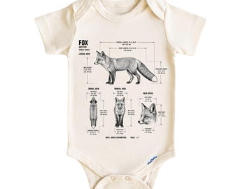 Fox Baby Onesie®, Woodland Baby Outfit, Forest Animal Baby Bodysuit, Rustic Nature Newborn Gift