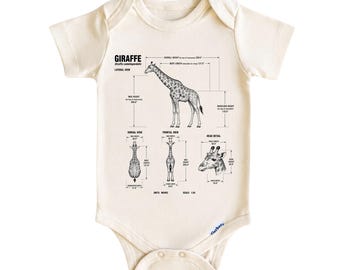 Giraffe Baby Onesie®, Safari Baby Outfit, Zoo Animal Baby Bodysuit, Wild Animal Newborn Gift