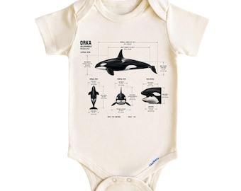 Orka Baby Onesie®, Whale Baby Outfit, Ocean Animal Baby Bodysuit