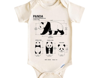 Panda Baby Bodysuit, Animal Lover Baby Onesie ® Brand, Newborn Gifts