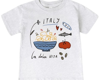 Italy Kids Shirt, Italian Vacation Outfit for Boys Girls