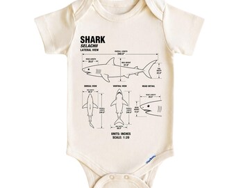 Shark Baby Bodysuit, Ocean Animal Baby Onesie ®, Shark Lover Newborn Baby Gifts