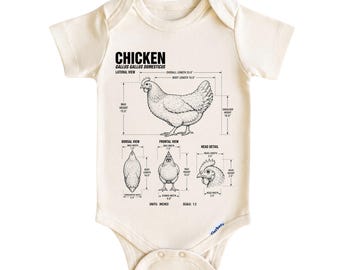 Chicken Baby Onesie®, Farm Animal Baby Outfit, Funny Chicken Baby Bodysuit, Rustic Farm, Farmer Newborn Gifts