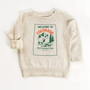 Colorado Kids Sweatshirt: Toddler State Map Apparel