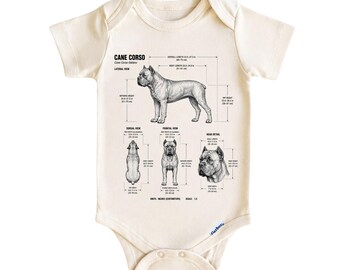 Cane Corso Baby Onesie®, Italian Mastiff Baby Outfit, Cane Corso Lover Baby Bodysuit for boys girls