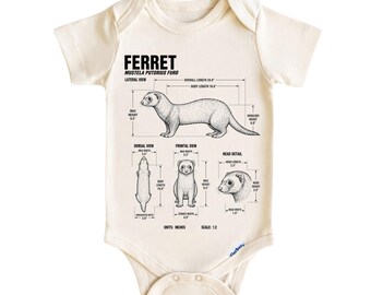Ferret Baby Onesie®, Ferret Lover Baby Outfit, Funny Pocket Pet Baby Bodysuit, Woodland Animal Newborn Gift