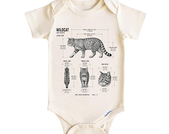 Wildcat Baby Onesie®, Cat Lover Baby Outfit, Woodland Cat Baby Bodysuit, Nature Animal Newborn Gifts