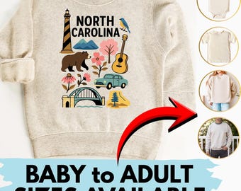 North Carolina Kids Sweatshirt or Tshirt