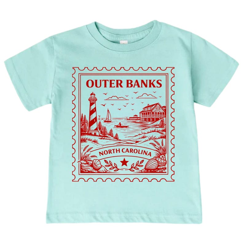 Outer Banks North Carolina Kids Shirt for Boys and Girls - NC Baby Onesie, Family Vacation Gifts image 6