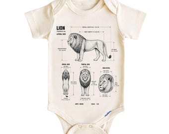 Lion Baby Onesie®, Safari Animal Baby Bodysuit, Jungle Baby Outfit, Lion Lover Newborn Gift for Boys and Girls
