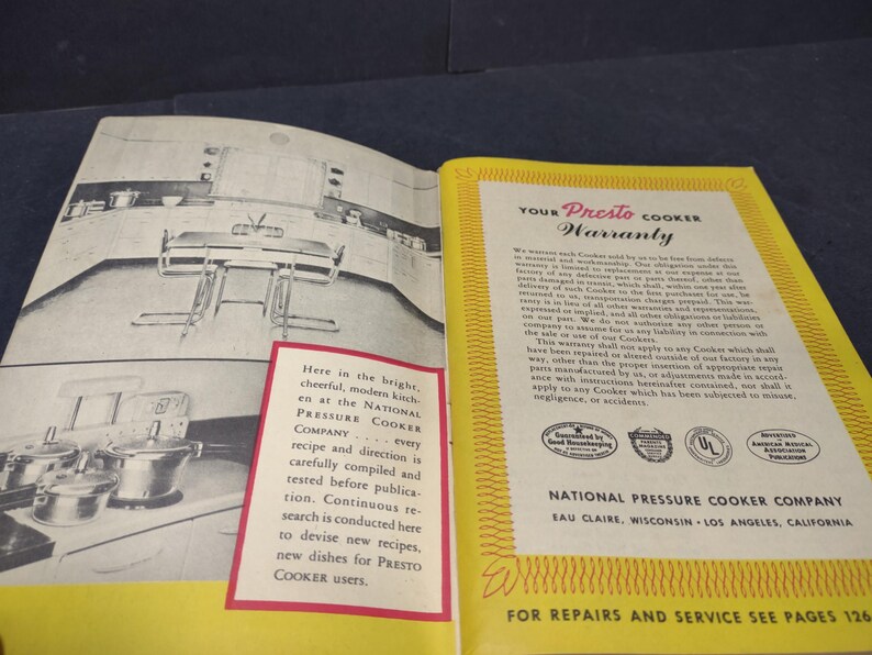 Vintage Presto Pressure Cooker Recipe Book Model 40: 1940s Cooking ...