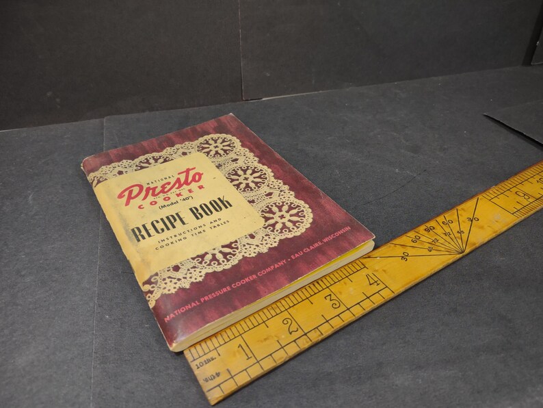 Vintage Presto Pressure Cooker Recipe Book Model 40: 1940s Cooking ...