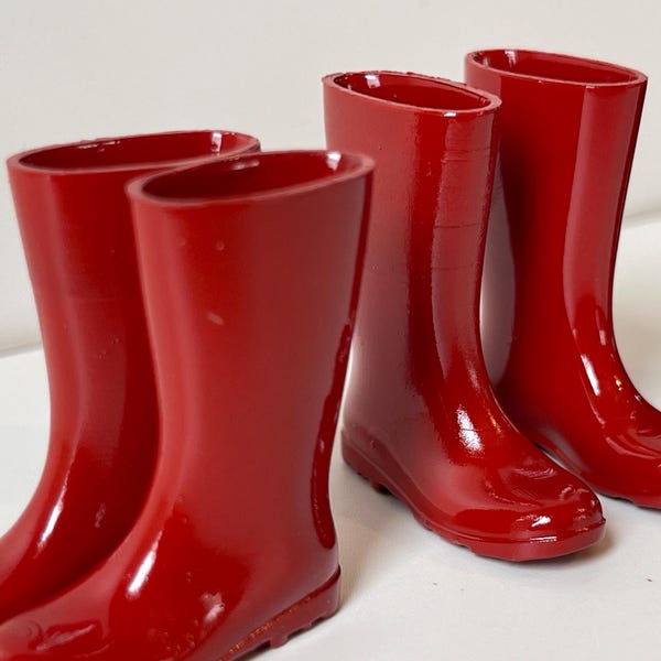Shiny Red Boots - Etsy